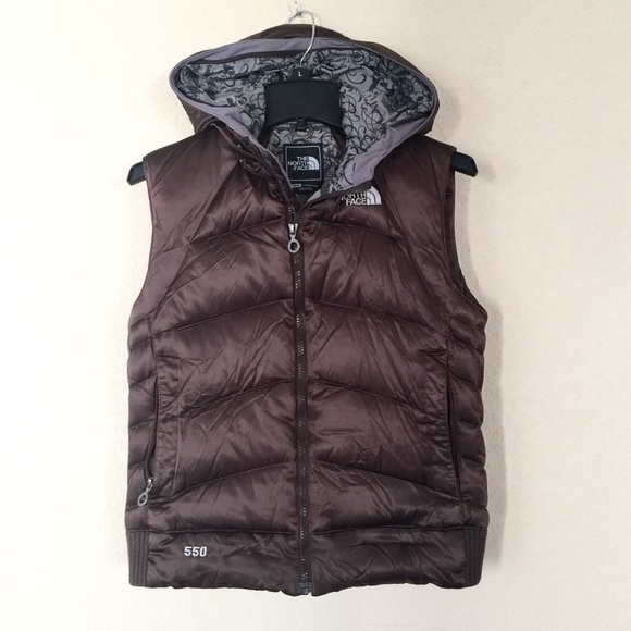 The North Face Jackets & Blazers - North Face Brown Down Insulated 550 Vest with Hood